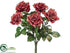 Silk Plants Direct Glittered Rose Bush - Red - Pack of 6