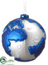 Silk Plants Direct Glass Globe Ornament - Blue White - Pack of 6