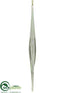 Silk Plants Direct Beaded Glass Icicle Ornament - Seafoam - Pack of 6