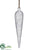 Glass Finial Ornament - Clear - Pack of 6