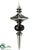 Finial Ornament - Silver Black - Pack of 6