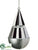 Teardrop Ornament - Black Silver - Pack of 8