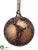 Glass Ball Ornament - Brown Ice - Pack of 6