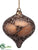 Glass Onion Ornament - Brown Ice - Pack of 4
