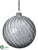 Glass Ball Ornament - Silver Clear - Pack of 6