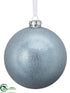 Silk Plants Direct Glass Ball Ornament - Blue - Pack of 4