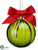 Glass Ball Ornament - Green - Pack of 6