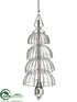 Silk Plants Direct Tree Chandelier Ornament - Clear - Pack of 6