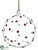 Glass Ball Ornament - Clear Red - Pack of 6