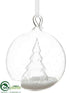 Silk Plants Direct Ball, Tree Ornament - Clear - Pack of 2
