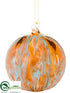 Silk Plants Direct Ball Ornament - Copper Blue - Pack of 6