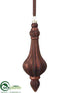 Silk Plants Direct Mercury Glass Finial Ornament - Copper - Pack of 6