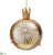 Glittered Starburst Glass Ball Ornament - Gold - Pack of 12