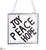 Joy, Peace, Hope Glass Ornament - Clear Black - Pack of 12