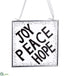 Silk Plants Direct Joy, Peace, Hope Glass Ornament - Clear Black - Pack of 12