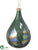Glass Teardrop Ornament - Peacock - Pack of 6