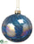 Glass Ball Ornament - Blue - Pack of 6
