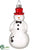 Glass Snowman Ornament - Red White - Pack of 12