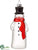 Glass Snowman Ornament - Red White - Pack of 12