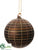 Ball Ornament - Brown Gold - Pack of 6