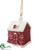 Snowed House Ornament - Red Snow - Pack of 6