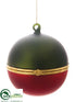 Silk Plants Direct Ball Ornament - Red Green - Pack of 4