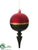 Finial Ornament - Red Green - Pack of 6