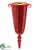 Finial Vase Ornament - Red - Pack of 6