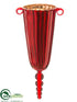 Silk Plants Direct Finial Vase Ornament - Red - Pack of 6