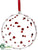 Glitter Dot Glass Ball Ornament - Clear Red - Pack of 6