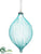 Finial Ornament - Blue - Pack of 6