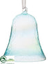 Silk Plants Direct Bell Ornament - Blue - Pack of 6