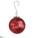 Silk Plants Direct Merry Christmas Glass Ball Ornament - Red - Pack of 4
