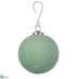 Silk Plants Direct Glass Ball Ornament - Green Frosted - Pack of 4