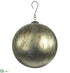 Silk Plants Direct Glass Ball Ornament - Green  - Pack of 4
