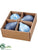 Finial Ornament - Blue Two Tone - Pack of 4