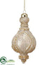 Silk Plants Direct Finial Ornament - Gold Beige - Pack of 4