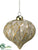 Onion Ornament - Gold Beige - Pack of 4