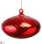 Swirl Glass Onion Ornament - Red - Pack of 4