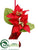 Santa Boot Glass Ornament - Red - Pack of 12