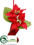 Silk Plants Direct Santa Boot Glass Ornament - Red - Pack of 12