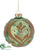Ball Ornament - Green Gold - Pack of 6