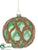 Ball Ornament - Green Gold - Pack of 6