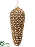 Silk Plants Direct Pine Cone Ornament - Gold Antique - Pack of 6