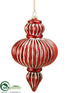 Silk Plants Direct Finial Ornament - Red Antique - Pack of 6