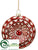 Medallion Ornament - Red Antique - Pack of 12