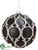 Ball Ornament - Black Silver - Pack of 6