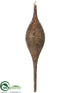 Silk Plants Direct Finial Ornament - Bronze Snow - Pack of 8