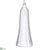 Glass Bell Ornament - Clear Frosted - Pack of 6