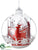 Reindeer Ball Ornament - White Red - Pack of 4